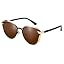 Polarized Cat Eye Sunglasses for Women, Retro Vintage Fashion Sunglasses Trendy Metal Frame Shades for Driving Travel