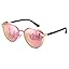 Polarized Cat Eye Sunglasses for Women, Retro Vintage Fashion Sunglasses Trendy Metal Frame Shades for Driving Travel